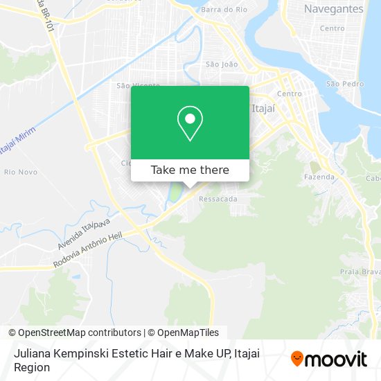 Juliana Kempinski Estetic Hair e Make UP map