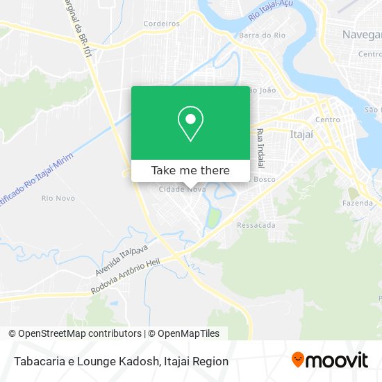 Mapa Tabacaria e Lounge Kadosh