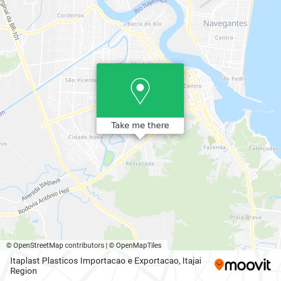 Itaplast Plasticos Importacao e Exportacao map