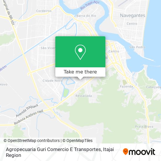 Agropecuaria Guri Comercio E Transportes map
