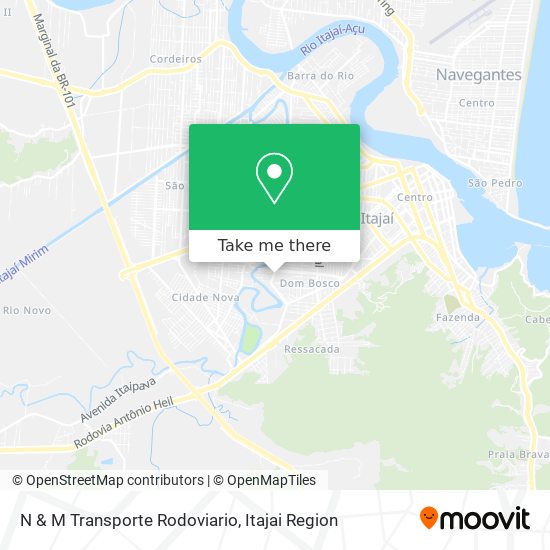 N & M Transporte Rodoviario map