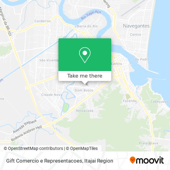 Gift Comercio e Representacoes map