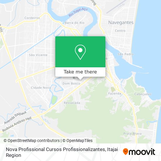 Mapa Nova Profissional Cursos Profissionalizantes