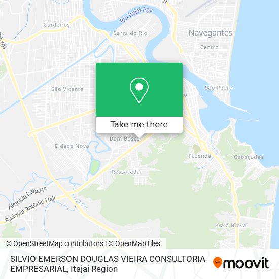 Mapa SILVIO EMERSON DOUGLAS VIEIRA CONSULTORIA EMPRESARIAL