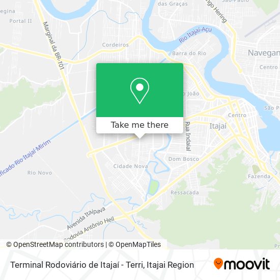 Terminal Rodoviário de Itajaí - Terri map