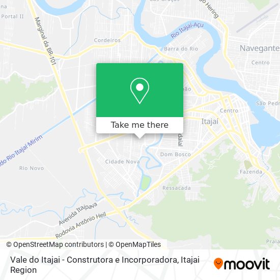 Mapa Vale do Itajai - Construtora e Incorporadora