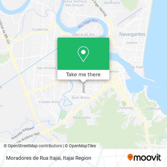 Moradores de Rua Itajai map