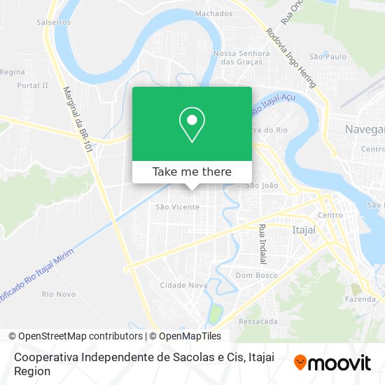 Cooperativa Independente de Sacolas e Cis map