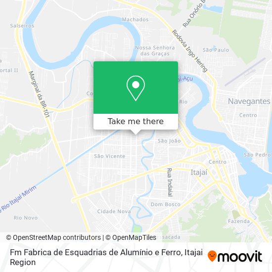 Fm Fabrica de Esquadrias de Alumínio e Ferro map