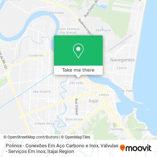 Polinox - Conexões Em Aço Carbono e Inox, Válvulas - Serviços Em Inox map