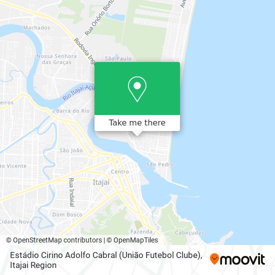 Mapa Estádio Cirino Adolfo Cabral (União Futebol Clube)