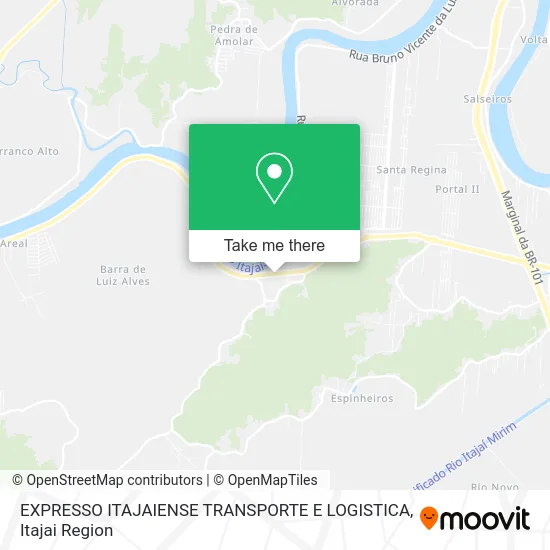 EXPRESSO ITAJAIENSE TRANSPORTE E LOGISTICA map