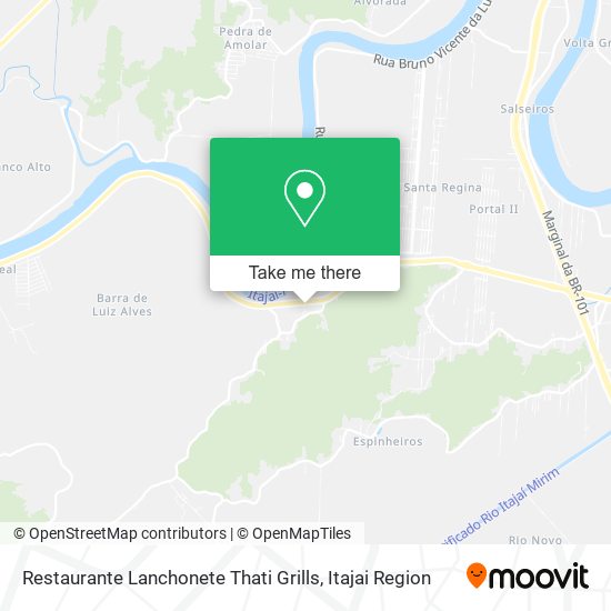 Mapa Restaurante Lanchonete Thati Grills