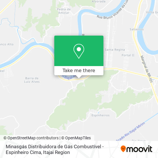 Minasgás Distribuidora de Gás Combustível - Espinheiro Cima map