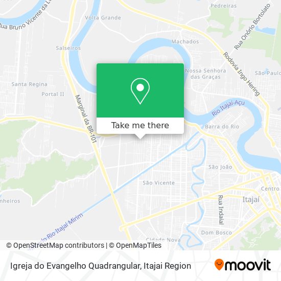 Mapa Igreja do Evangelho Quadrangular