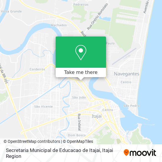 Mapa Secretaria Municipal de Educacao de Itajai