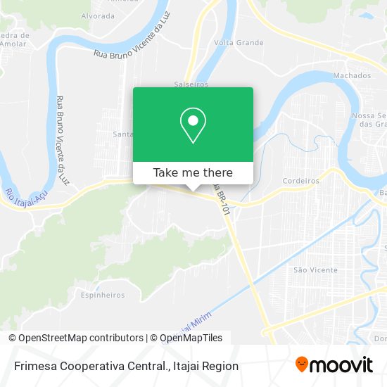 Mapa Frimesa Cooperativa Central.