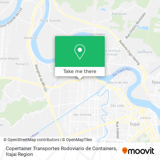 Copertainer Transportes Rodoviario de Containers map