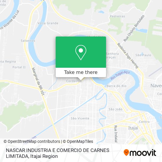 Mapa NASCAR INDUSTRIA E COMERCIO DE CARNES LIMITADA