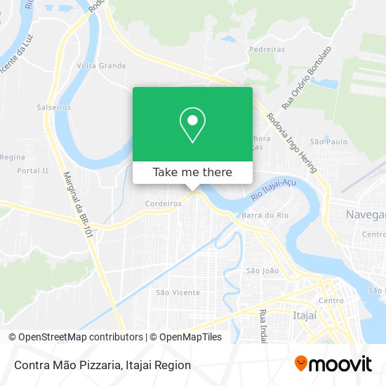 Mapa Contra Mão Pizzaria