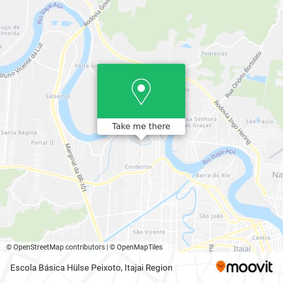 Mapa Escola Básica Hülse Peixoto