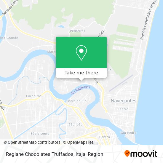 Regiane Chocolates Truffados map