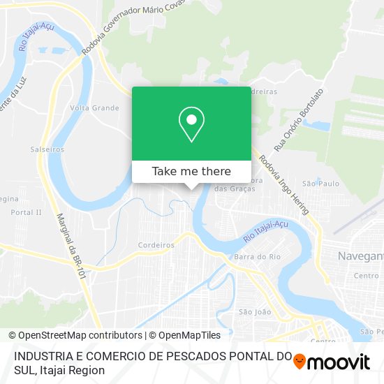 Mapa INDUSTRIA E COMERCIO DE PESCADOS PONTAL DO SUL