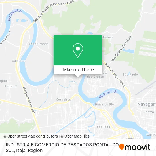 INDUSTRIA E COMERCIO DE PESCADOS PONTAL DO SUL map