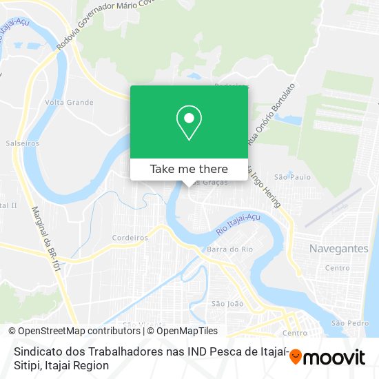 Mapa Sindicato dos Trabalhadores nas IND Pesca de Itajaí-Sitipi