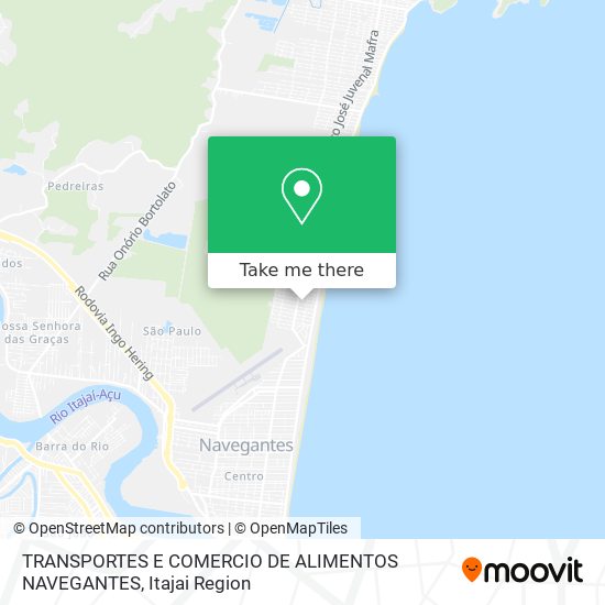 Mapa TRANSPORTES E COMERCIO DE ALIMENTOS NAVEGANTES