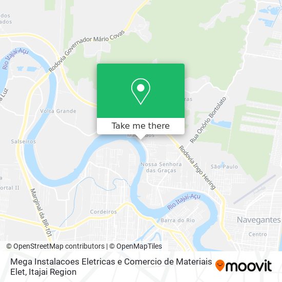 Mapa Mega Instalacoes Eletricas e Comercio de Materiais Elet