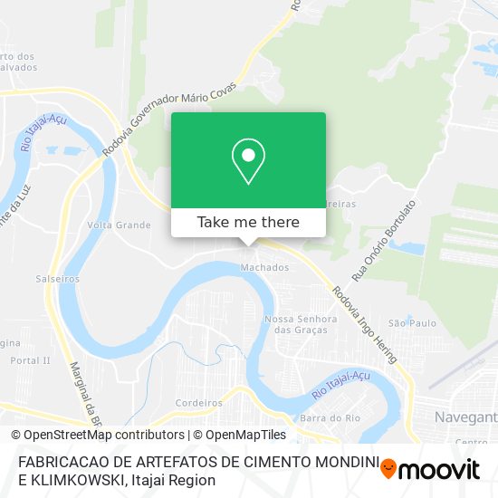 FABRICACAO DE ARTEFATOS DE CIMENTO MONDINI E KLIMKOWSKI map