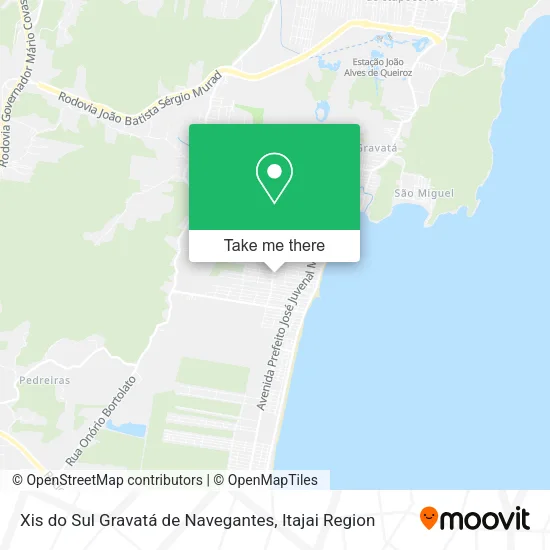 Xis do Sul Gravatá de Navegantes map