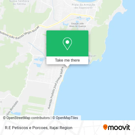 R.E Petiscos e Porcoes map