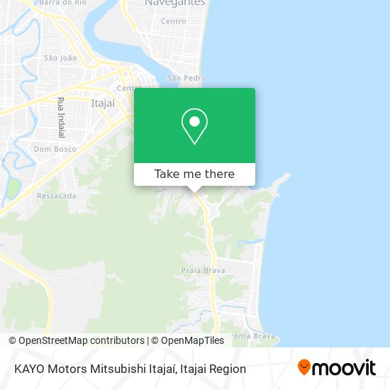 Mapa KAYO Motors Mitsubishi Itajaí