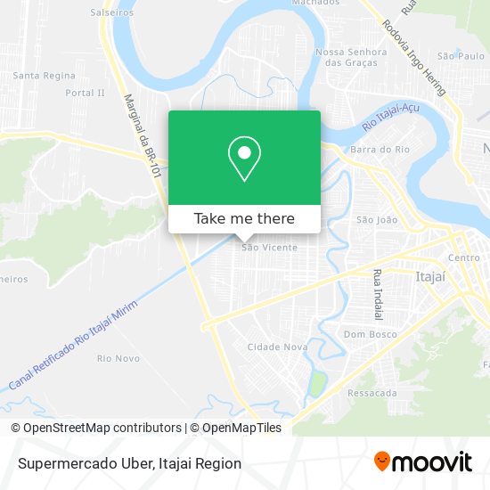 Supermercado Uber map