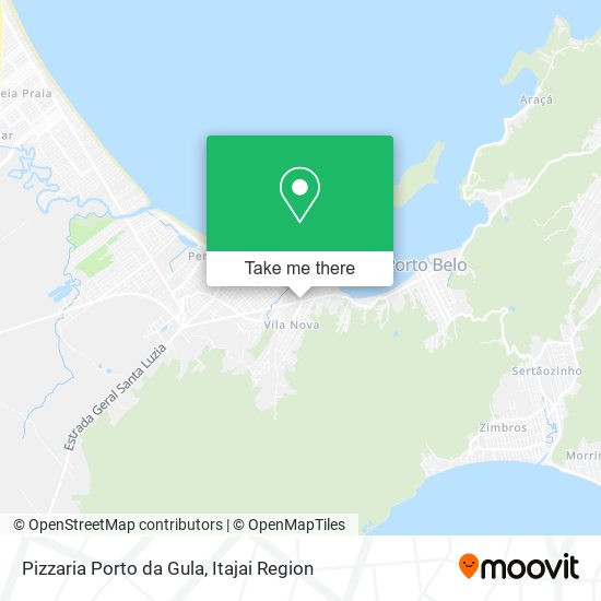 Mapa Pizzaria Porto da Gula