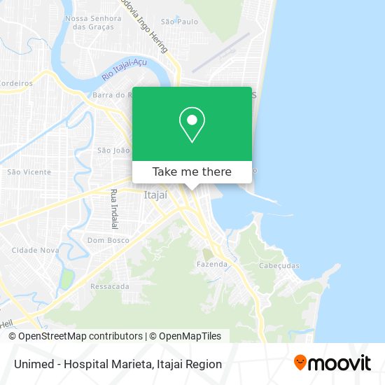 Mapa Unimed - Hospital Marieta