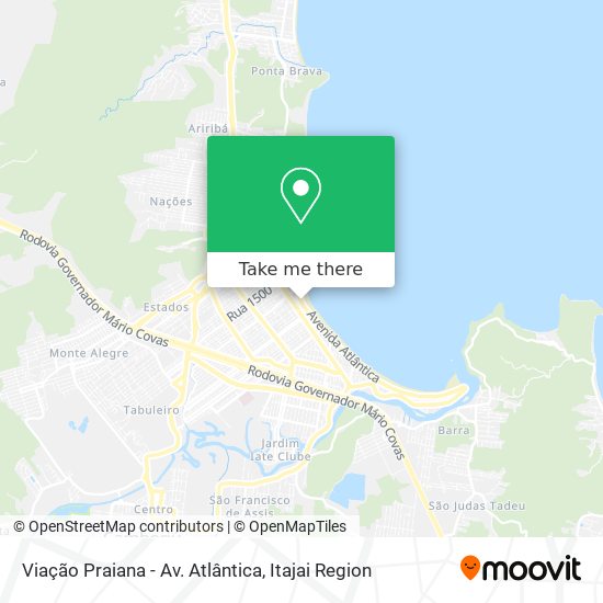 Viação Praiana - Av. Atlântica map