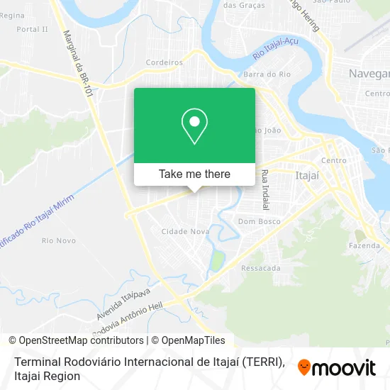 Terminal Rodoviário Internacional de Itajaí (TERRI) map