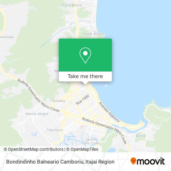 Mapa Bondindinho Balneario Camboriu