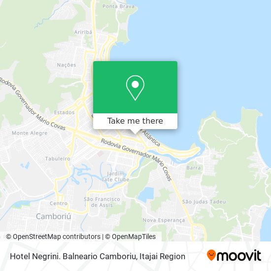 Hotel Negrini. Balneario Camboriu map