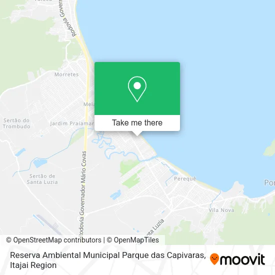 Reserva Ambiental Municipal Parque das Capivaras map