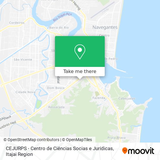 Mapa CEJURPS - Centro de Ciências Socias e Jurídicas