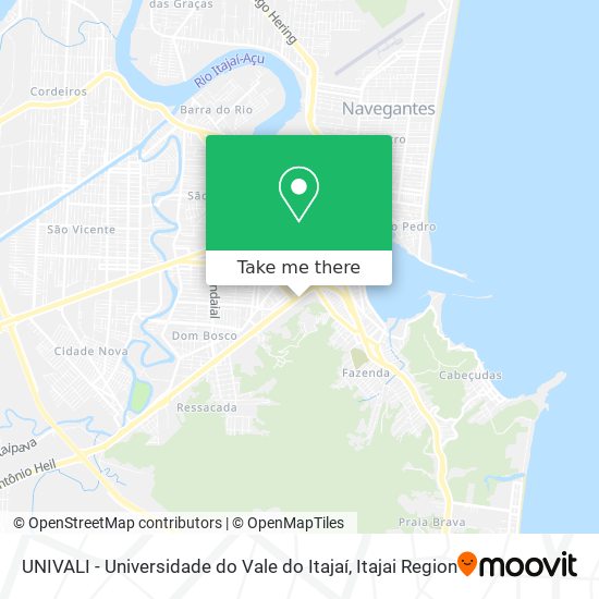 UNIVALI - Universidade do Vale do Itajaí map