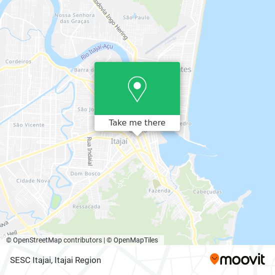 SESC Itajai map