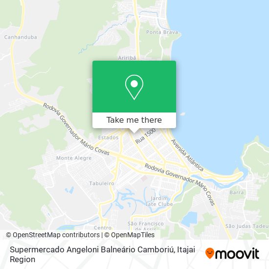 Mapa Supermercado Angeloni Balneário Camboriú