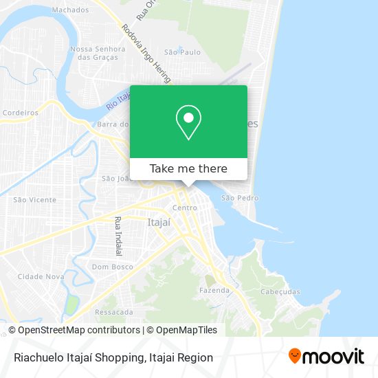 Riachuelo Itajaí Shopping map