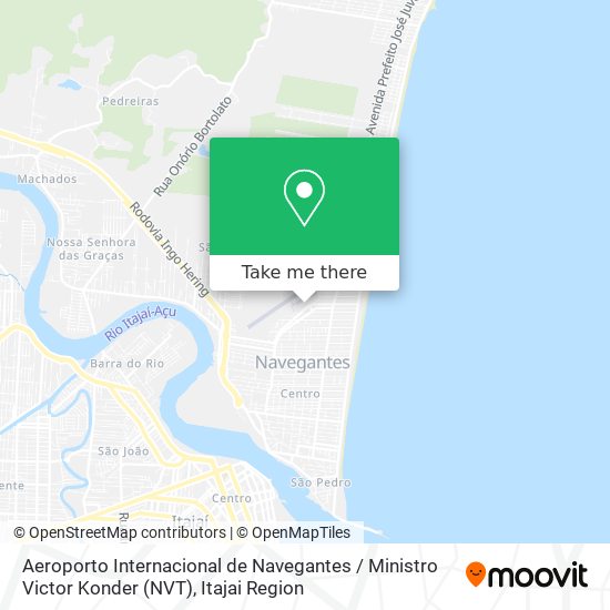 Mapa Aeroporto Internacional de Navegantes / Ministro Victor Konder (NVT)