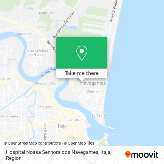 Mapa Hospital Nossa Senhora dos Navegantes